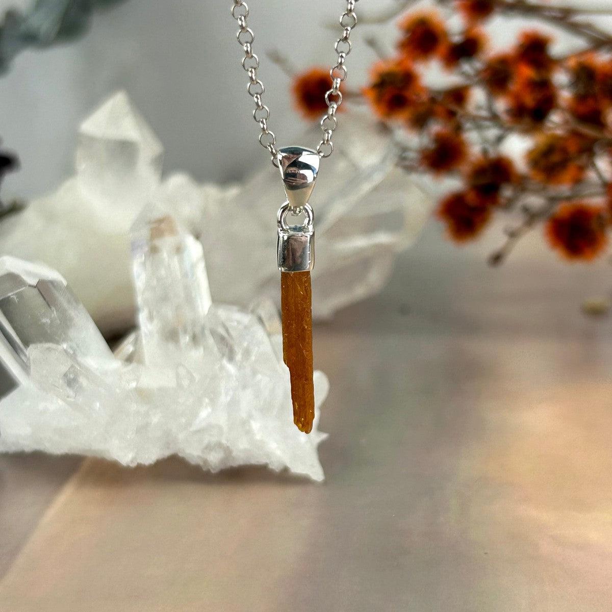 Orange Kyanite In Sterling Silver