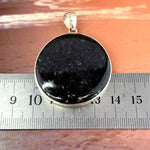 Black Crystal Disc Necklace