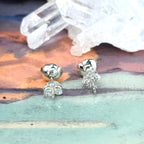 Silver Sapphire Earrings