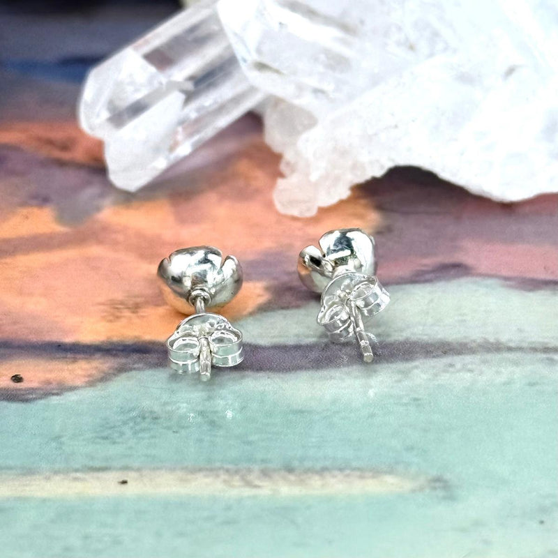 Silver Sapphire Earrings
