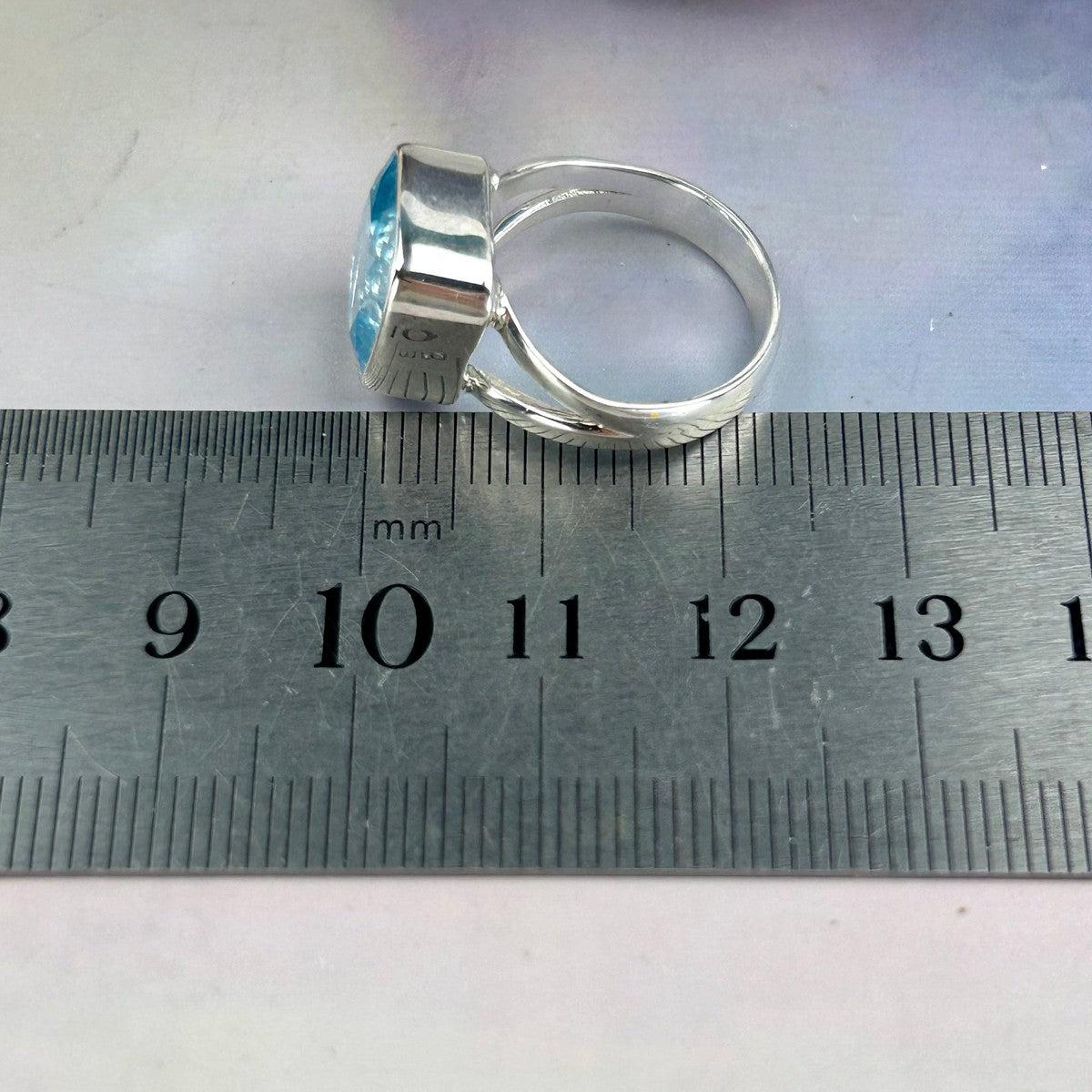 Blue Topaz Sterling Silver Ring