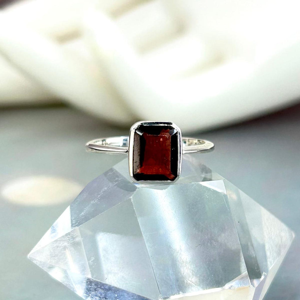 Assorted Gemstone Emerald Cut Ring