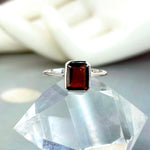 Assorted Gemstone Emerald Cut Ring
