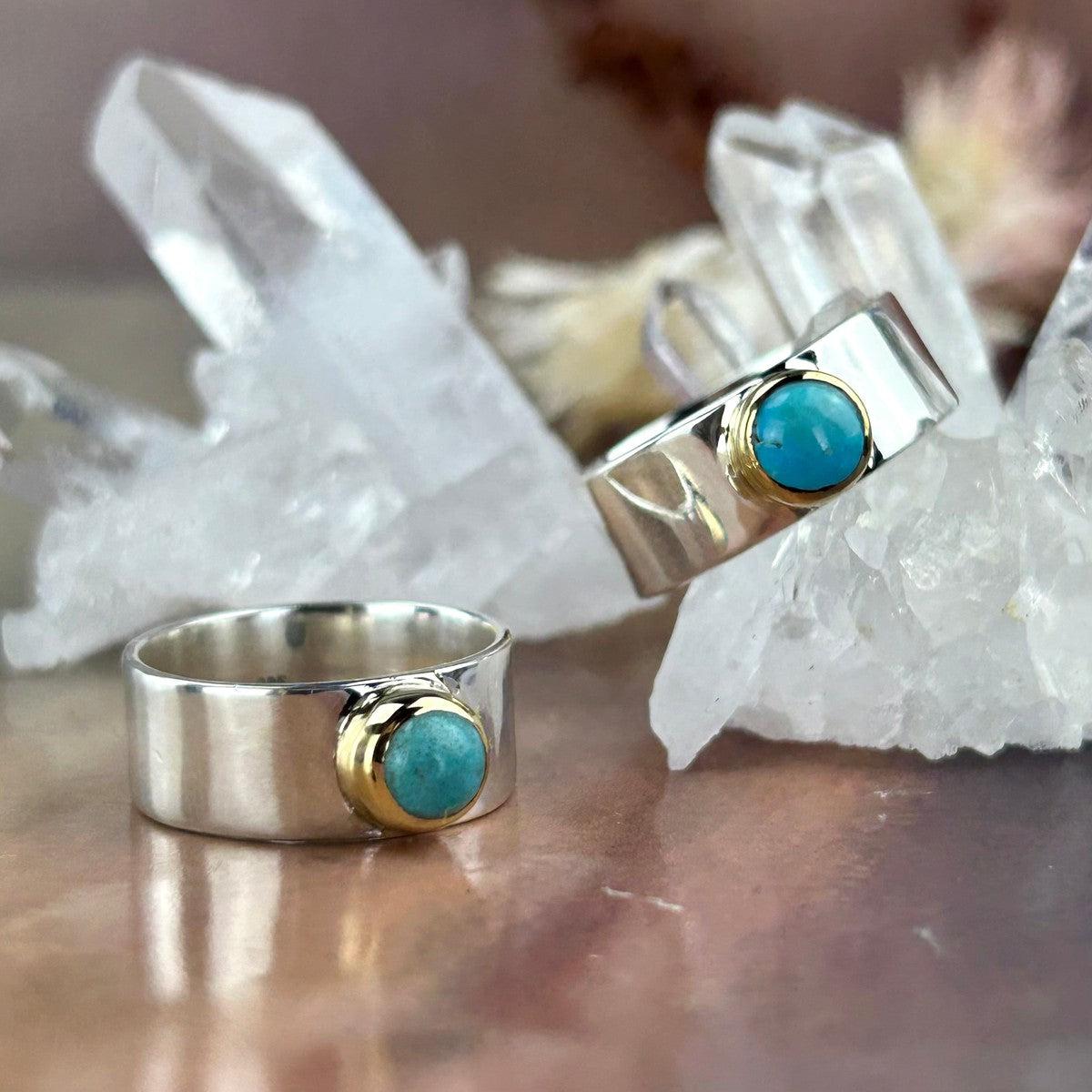 Turquoise Wide Band Ring