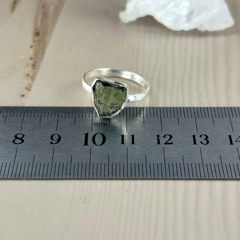 Real Moldavite Ring