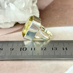 Lemon Quartz Feature Ring