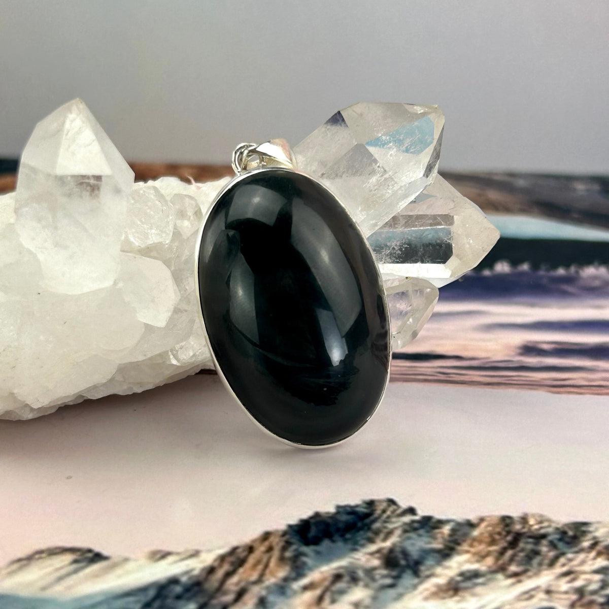 Rainbow Obsidian Dome Pendant