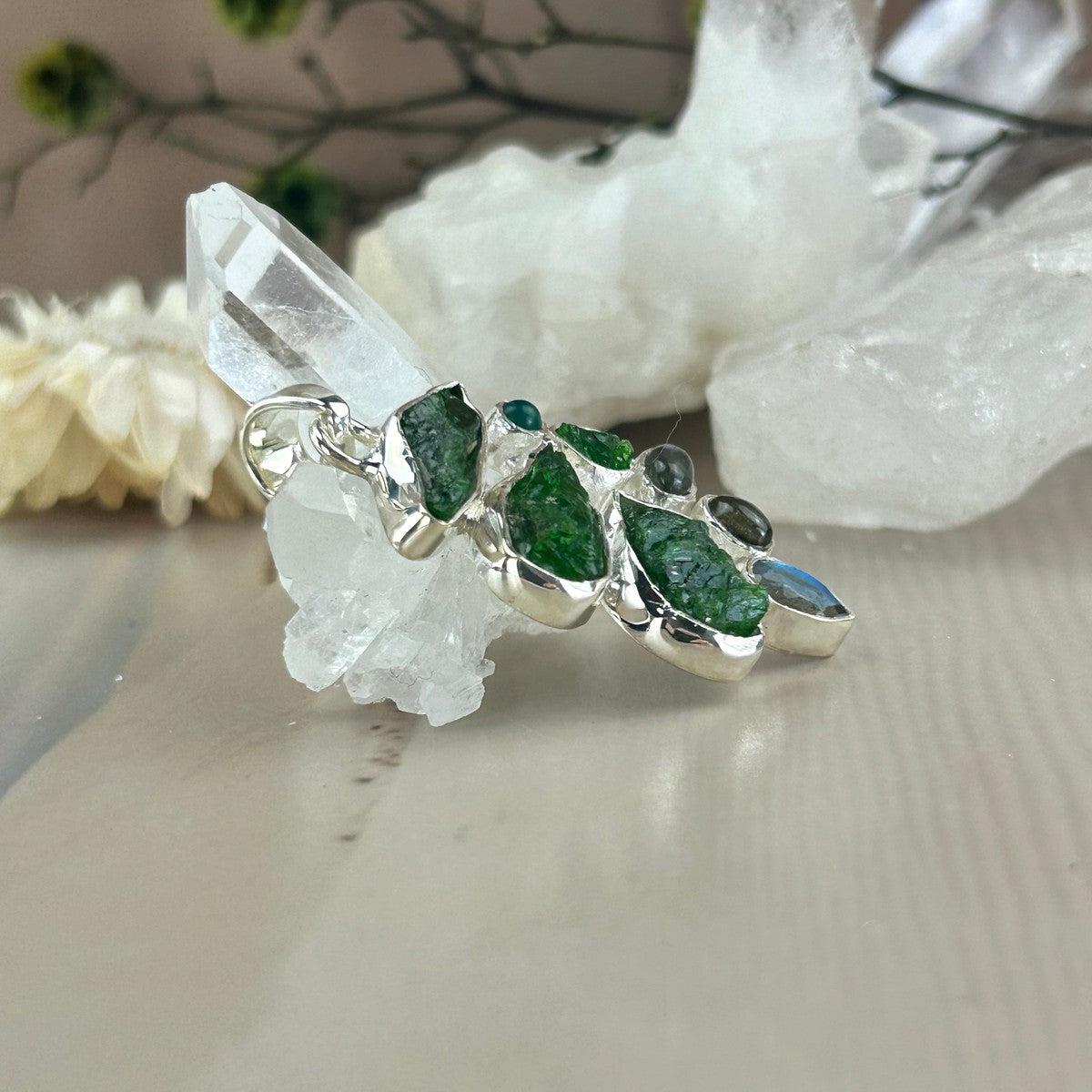 Diopside Crystal Pendant