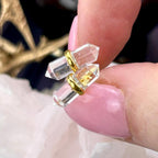 Quartz Bar Stud Earrings