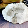 Smokey Quartz & Blue Topaz Double Drop Earrings