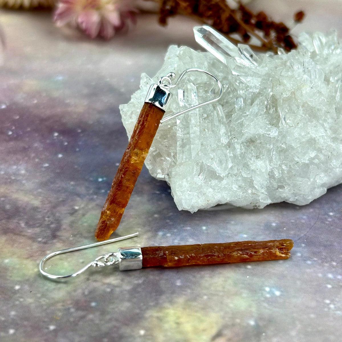 Long Crystal Shard Earrings