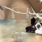 Dainty Aquamarine Gemstone Earrings