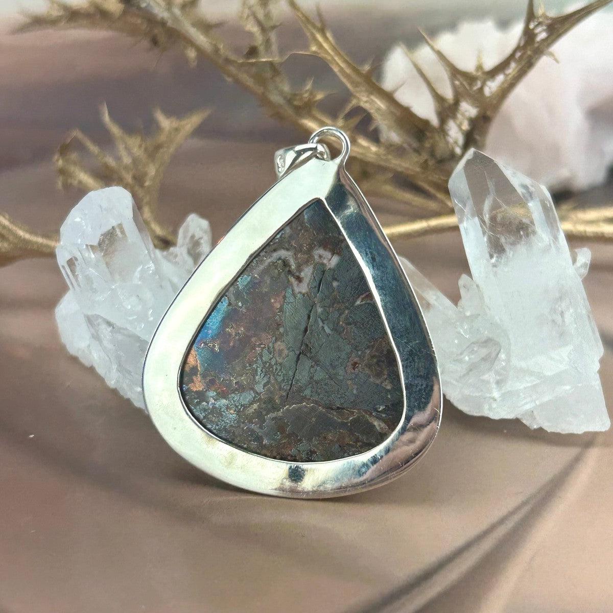 Unique Stone Silver Pendant