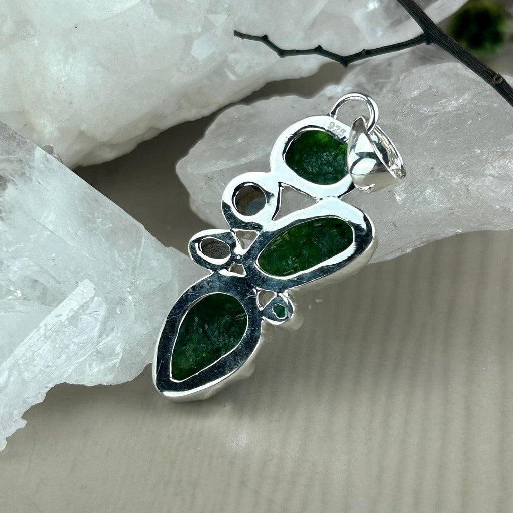 Freeform And Faceted Crystal Pendant
