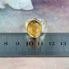 Organic Citrine Stone Ring