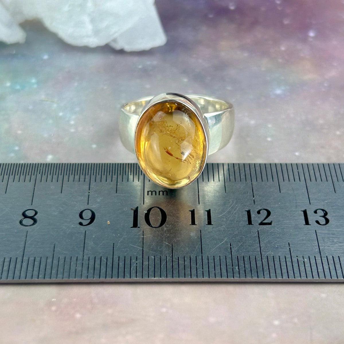 Organic Citrine Stone Ring