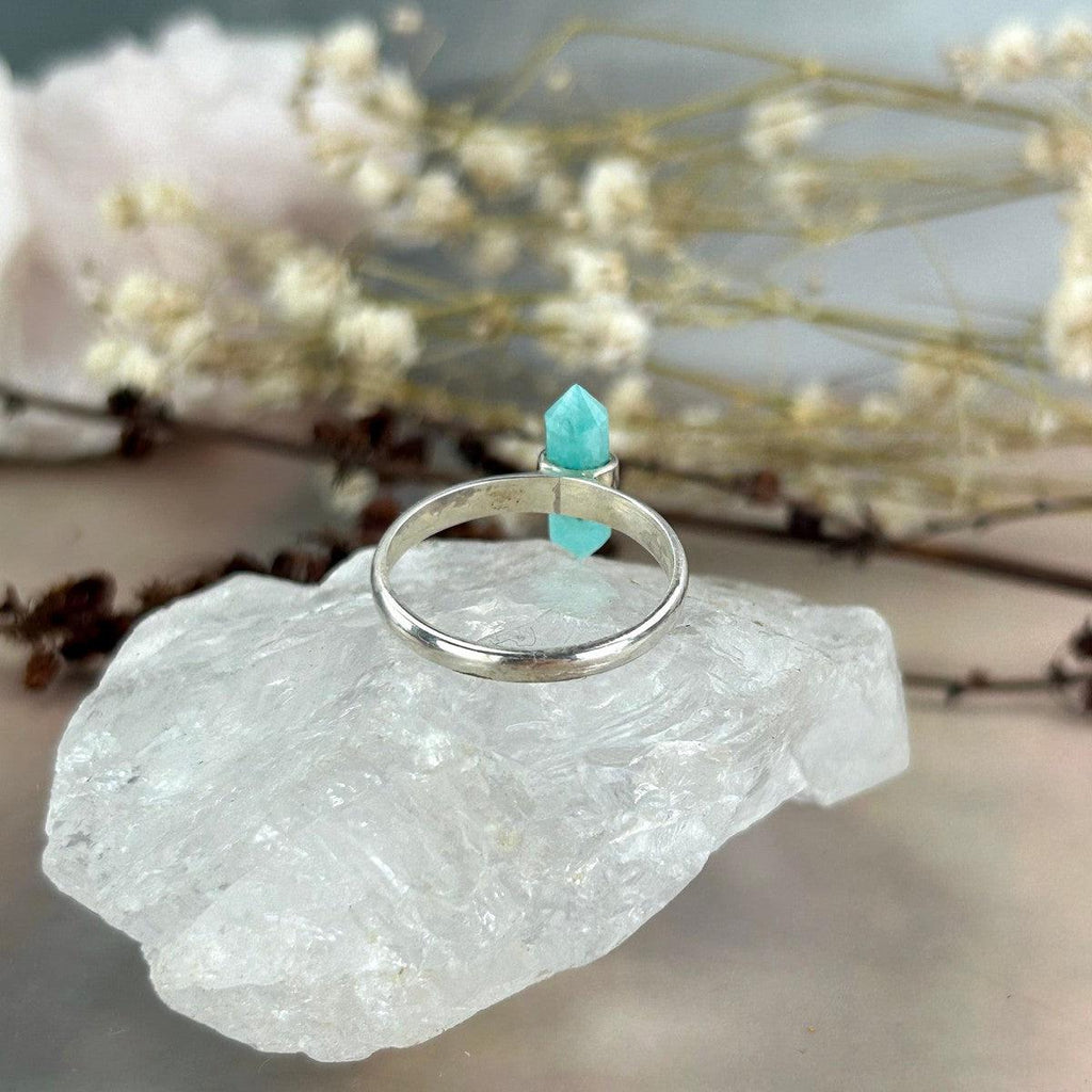Amazonite Double Point Ring