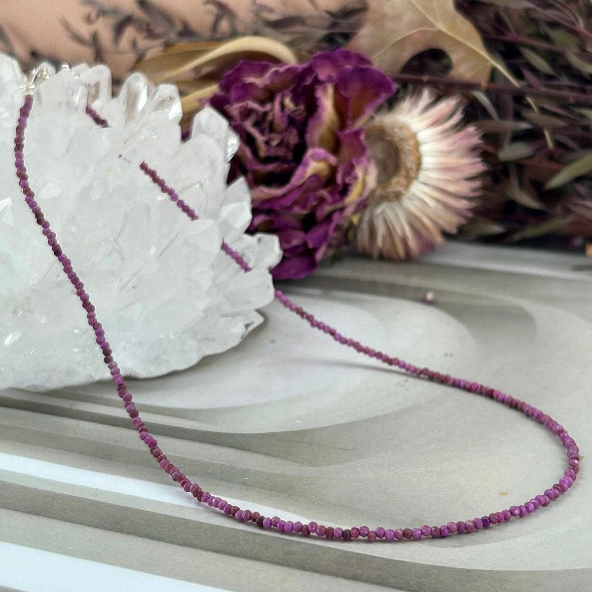 Phosphosiderite Bead Necklace