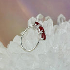 Assorted Gemstone Three Stone Stacker Rings