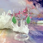Bright Green Crystal Earrings