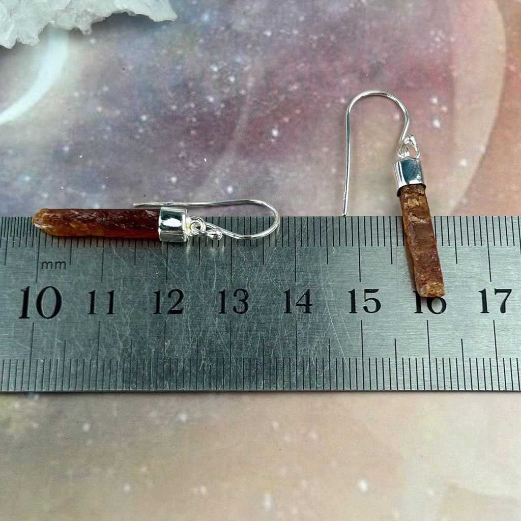 Orange Kyanite Crystal Earrings