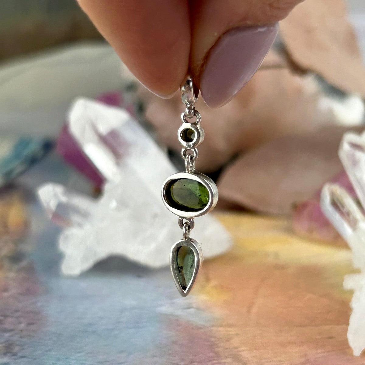 Gemstone Tourmaline Sterling Silver Pendant