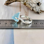 Battered Silver Band Crystal Ring