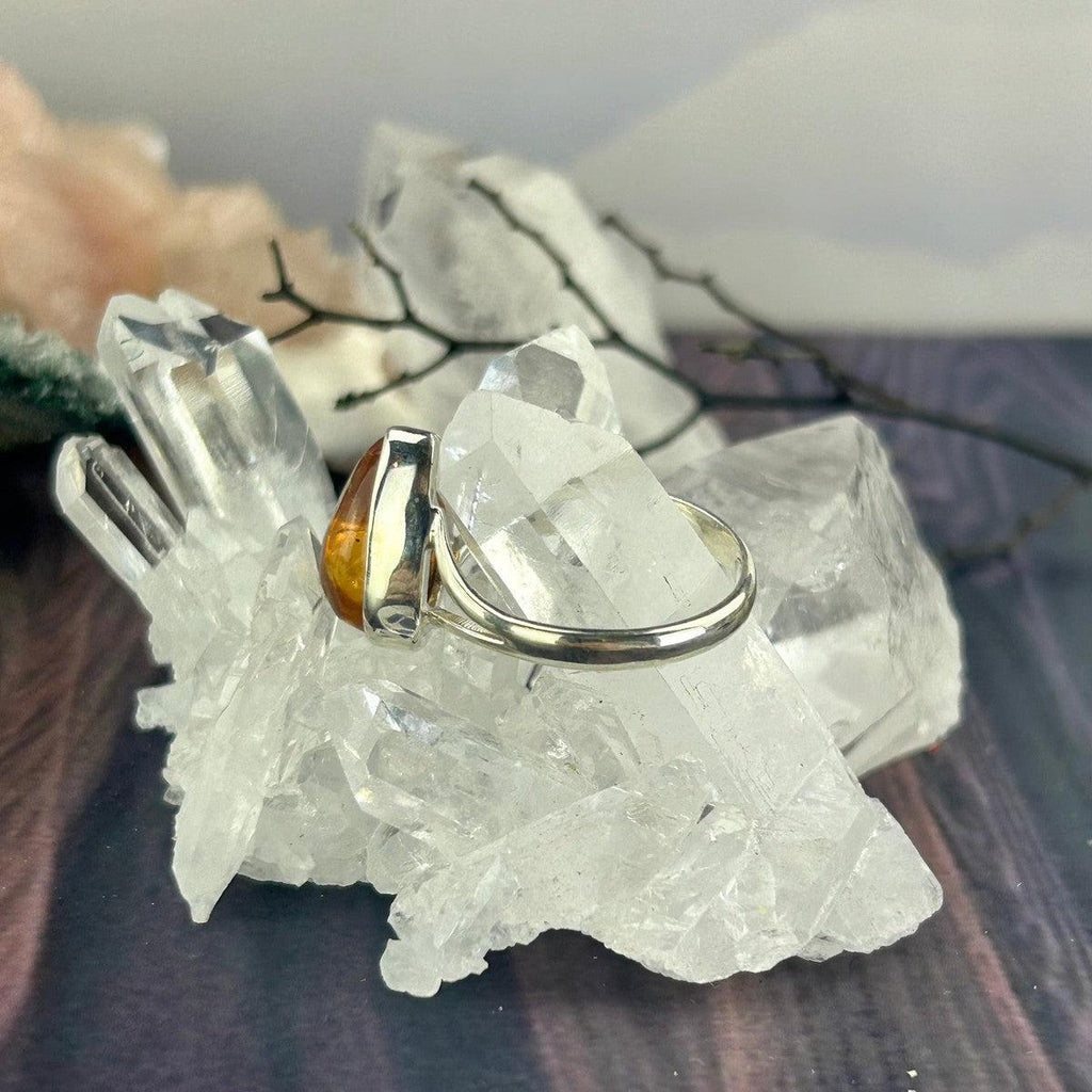 Genuine Citrine Crystal Ring