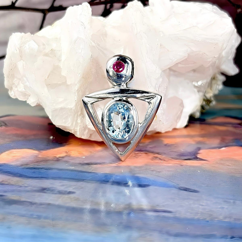 Ruby And Aquamarine Gemstone Jewellery