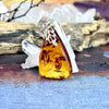 Ornate Setting Amber Pendant