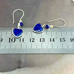 Lapis Lazuli Heart Double Drop Earrings