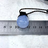 Blue Lace Agate & Leather Cord Talisman Necklaces (Med)