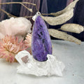 Purple Crystal Sterling Silver Pendant