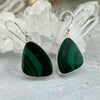 Green Ribboned Crystal Earrings
