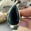 Obsidian Teardrop Ring
