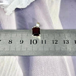 Garnet Emerald Cut Pendant