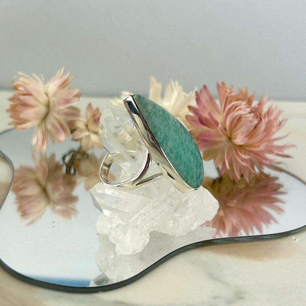 Large Size Amazonite Ring