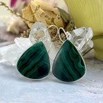 Malachite Teardrop Earrings