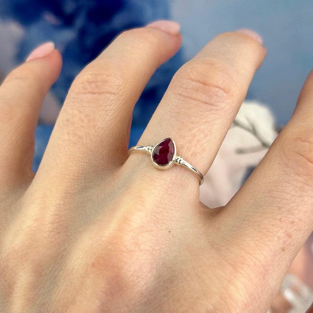 Ruby Sterling Silver Ring