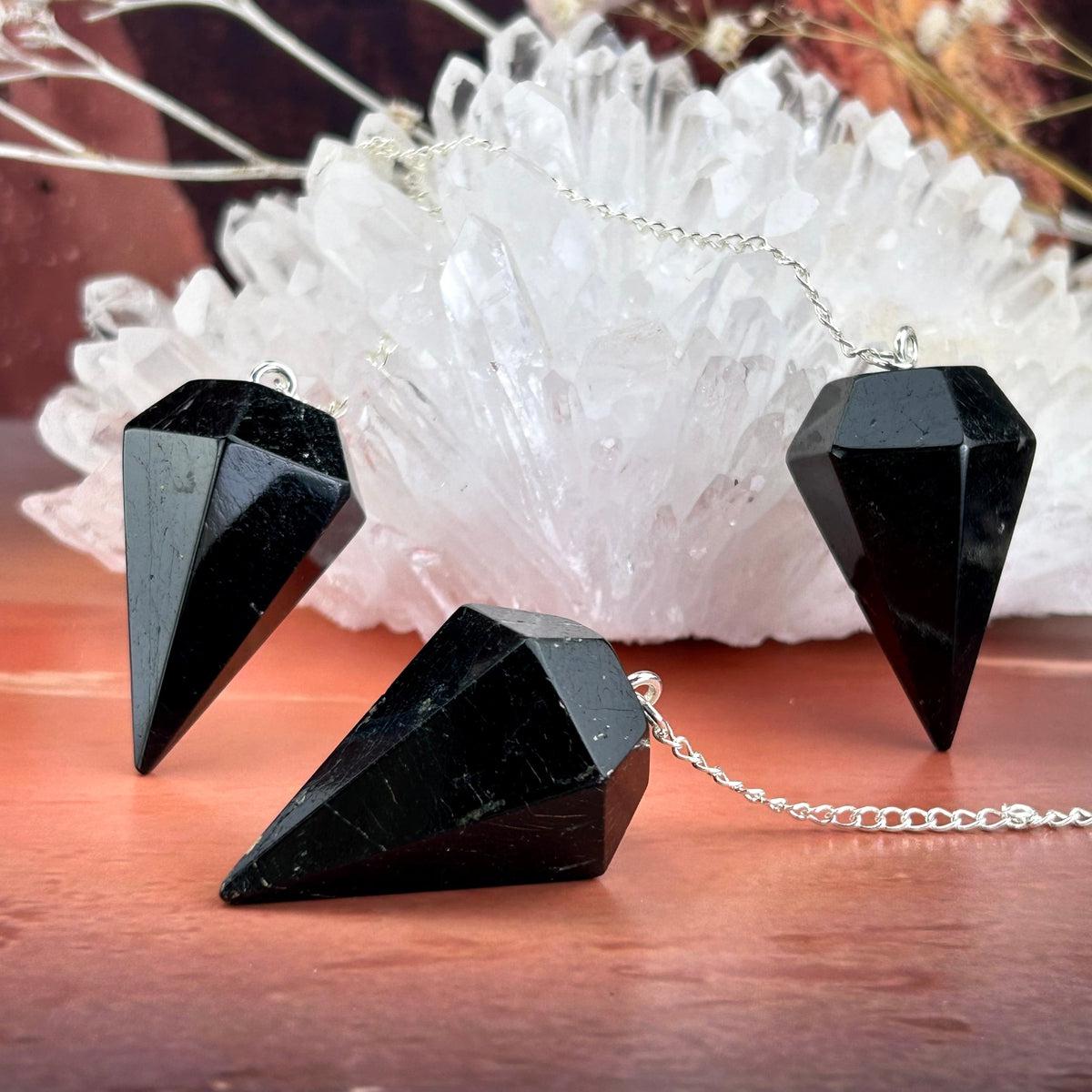 Black Stone Silver Pendulum