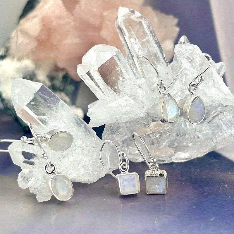 Dainty Moonstone Earrings