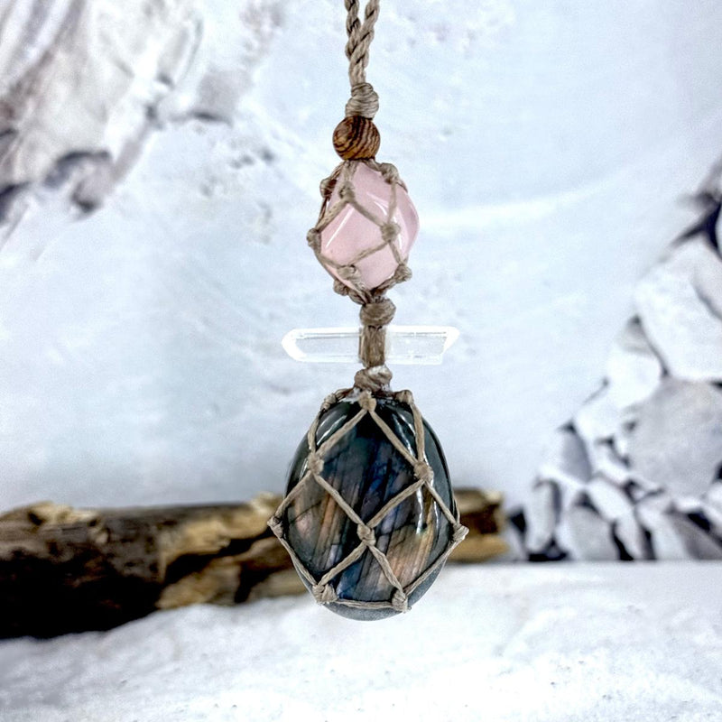 Raw Crystal Cord Necklace