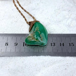 Chrysoprase & Leather Cord Talisman Necklace