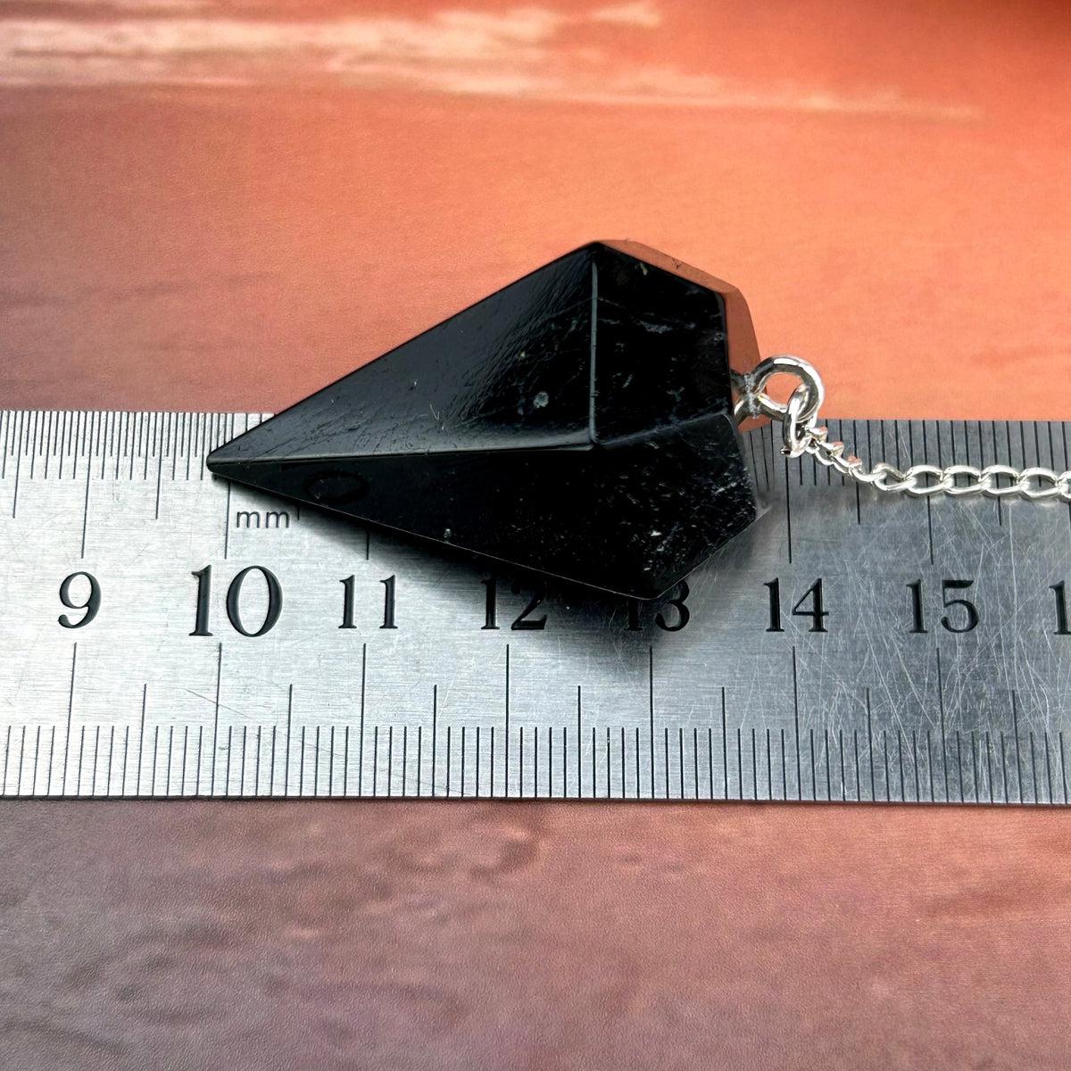 Black Tourmaline Sterling Silver Pendulum