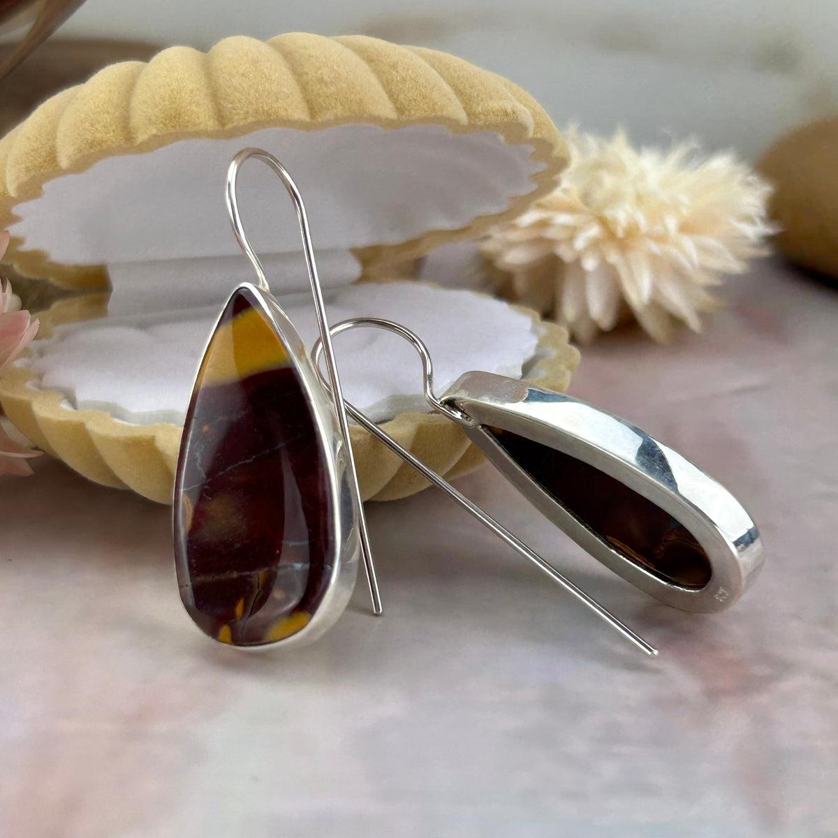 Burgundy Colour Stone Earrings