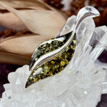 Sterling Silver Green Amber Pendant
