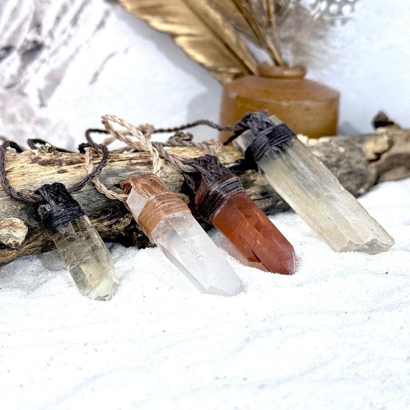 Raw Crystal Cord Necklace