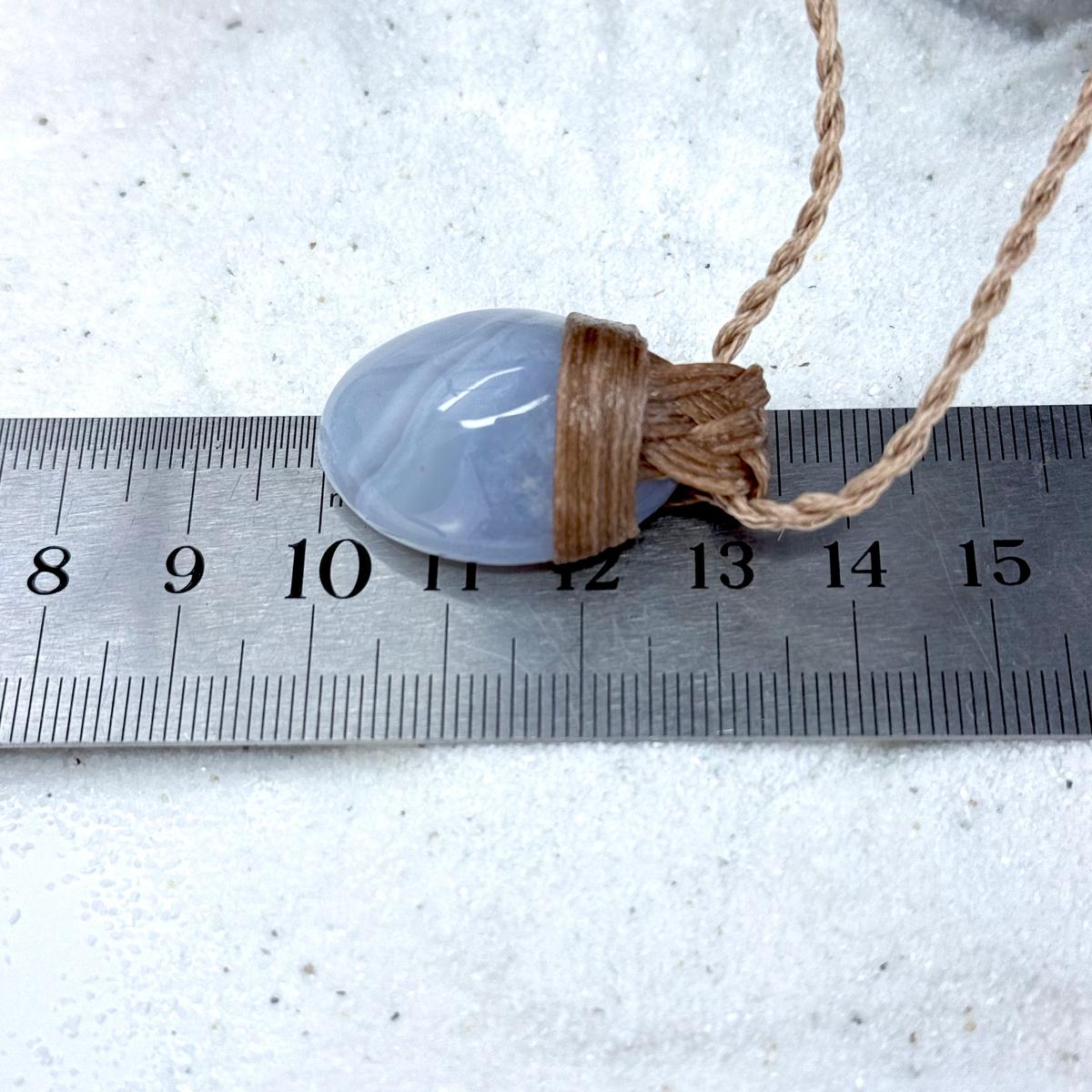Blue Stone Leather Necklace