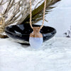 Blue Lace Agate & Leather Cord Talisman Necklaces (Med)