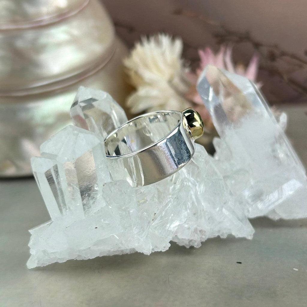 Contemporary Peridot Gemstone Ring